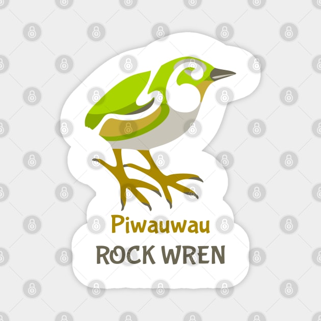 Rock Wren New Zealand Bird Sticker by mailboxdisco